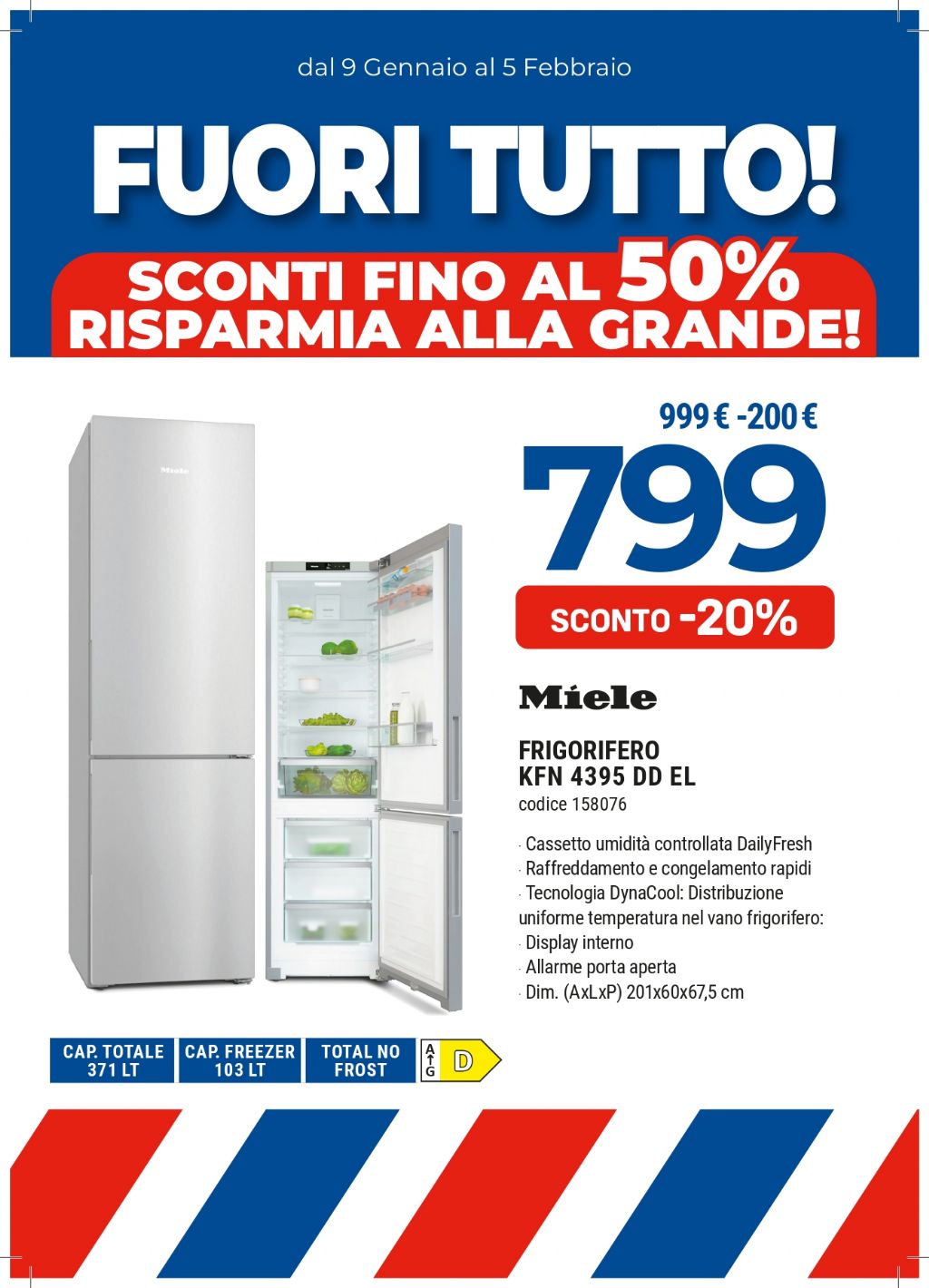 FRIGO MIELE KFN4395DDEL